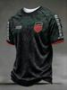 Marokko 2026 Auswärtsfußballtrikot Schwarz Grün Kurzarm Fußballhemd Druck Unisex Fan Unterstützer Sport T-Shirt Oberteil