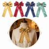 Fabric Bow Tie Detachable Bowknot Brooches Elegant Necktie Shirt Collar Pin  Unisex