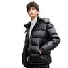 80% Down Winter Puffer Jacket Mens Hooded Shiny Face Warm Outdoor Plus Size