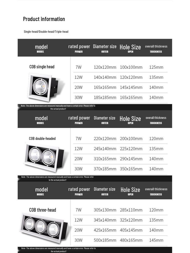 Adjustable Double-Head LED Eyeball Spotlight for Retail Stores