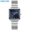 Top Brand New Fashion Small Square Watch Alloy Strip Nail Scale Dial Quartz Watch Women's Light Luxury Wristwatch