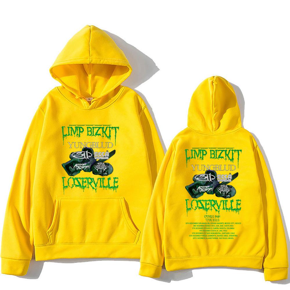 Limp Bizkit Loserville Tour Hoodies Rock Band Limp Bizkit Graphic Weashirts Men Women Casual Oversized Unisex Pullovers