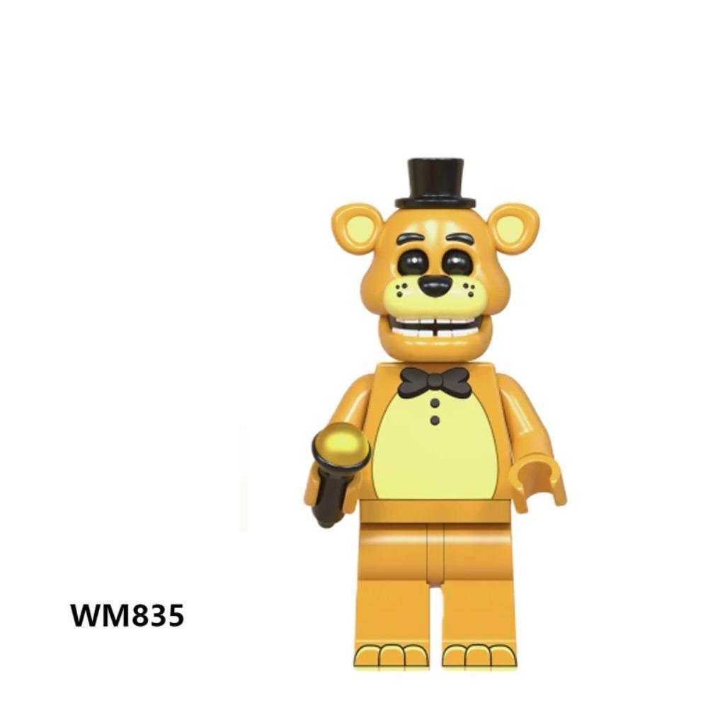 8Pcs FNAF Action Figure Toys Five Nights At Freddy's Ornaments Assembled Toy DIY Model Game Peripheral Childrens Birthday Gifts