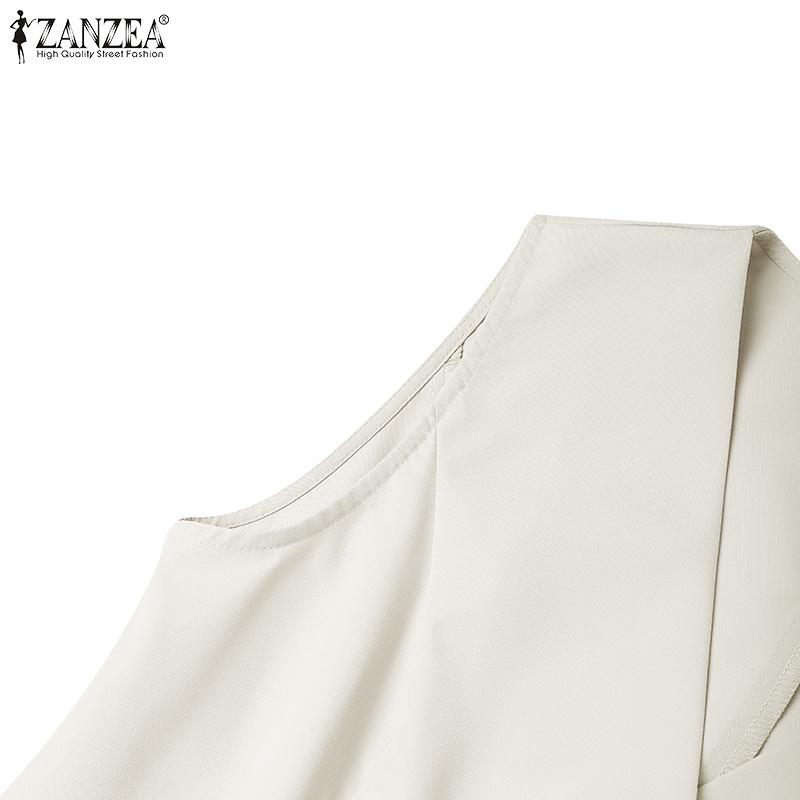 ZANZEA Tops Chaleco Casual de Mujer con Cuello en V Suelto sin Mangas