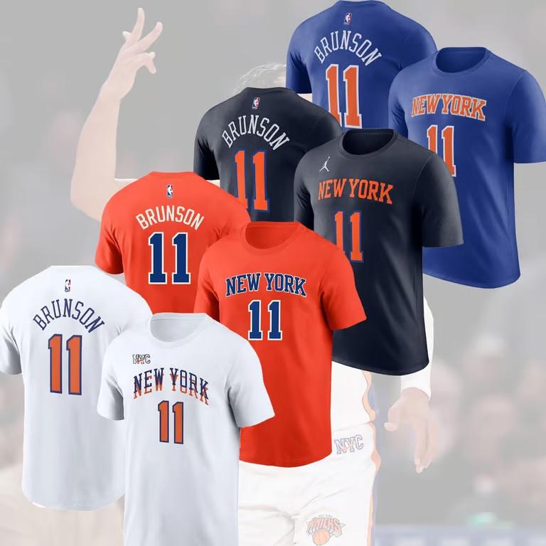 HOT J. Brunson #11 NY K. 2025 Player Name & Number Fan Gift Unisex T-Shirt XXL