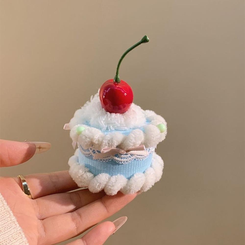 Plush Cherry Hairpin Cupcake Shape Mini Top Hat Cute Party Headdress Gift