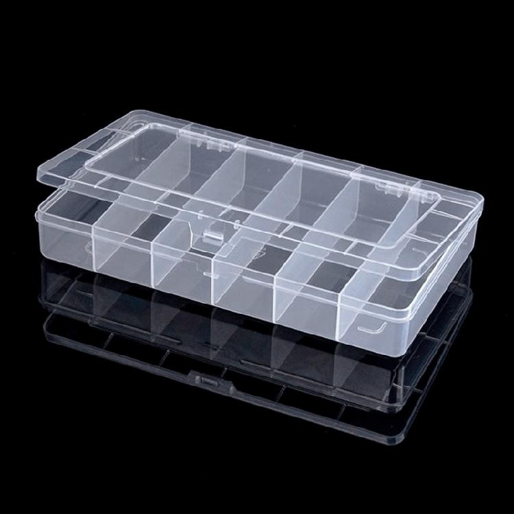 Clear Small Jewelry Box Plastic Organizer Box for Crafts Bead Fishing Tackle