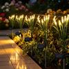 Solar LED Glowing Bubbles Cylindrical Reed Lights IP65 Waterproof Swaying Firefly Lights for Outdoor Garden Courtyard Patio Lawn Path Landscape Decor