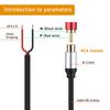 Speaker Wire Rca Female Plug Adapter Connector To Bare Wire Open End Audio Cable For Amplifier Audio Video Receiver Speakers