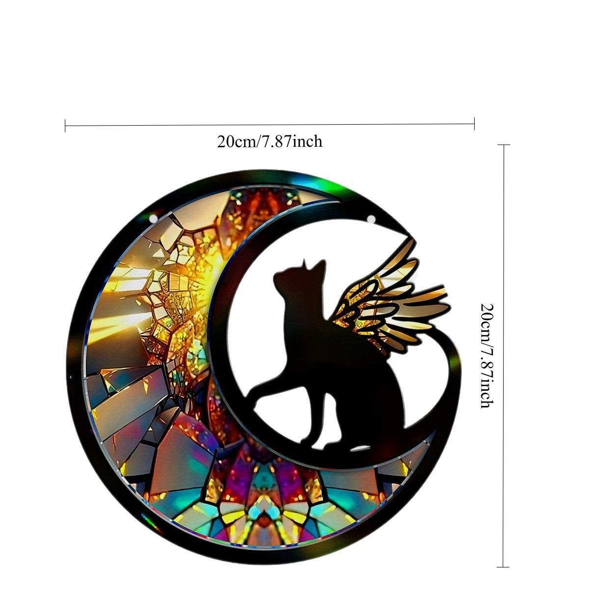 Colorful Painted Peak Bird Bohemian Style Series Indoor and Outdoor Colorful Decoration Acrylic Circular Pendant, Durable Acrylic Sign, Acrylic Sign 20*20cm