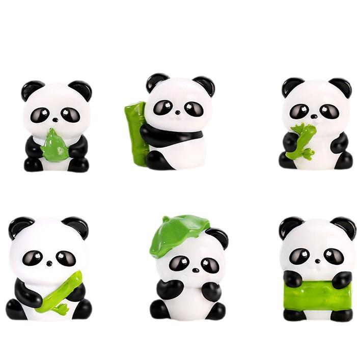In Stock Hot-Selling Panda Doll Resin Craft Ornament for Micro Landscape Decor