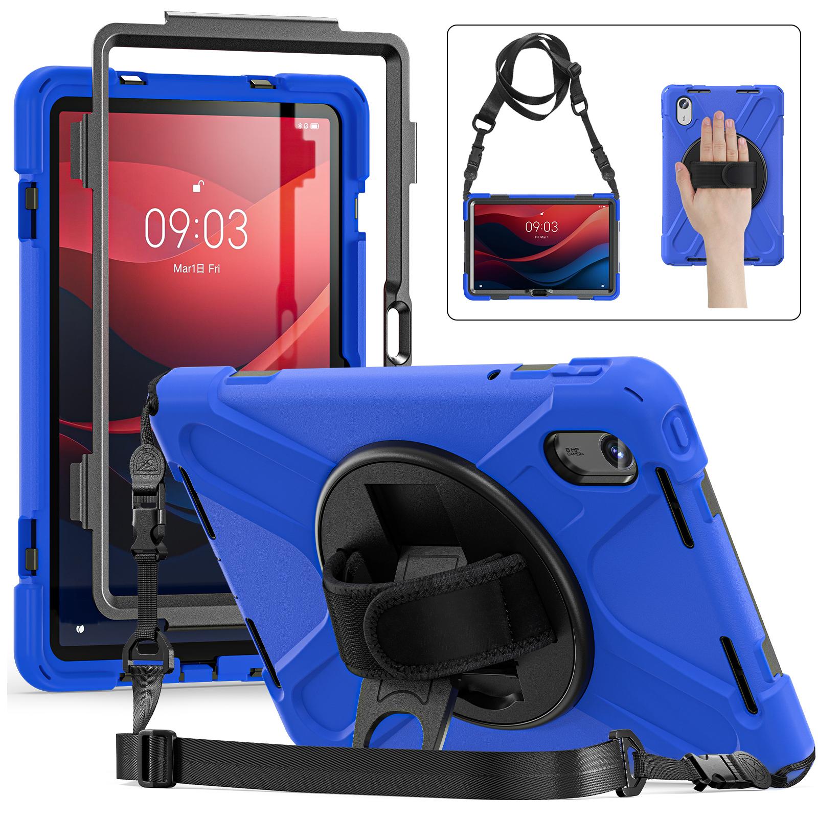 

Tablet Case with Shoulder Strap for Lenovo Tab M11 TB-330FU 331FC/Tab K11 TB-330XU/Xiaoxin Pad 11 2024 Kickstand Cover Blue