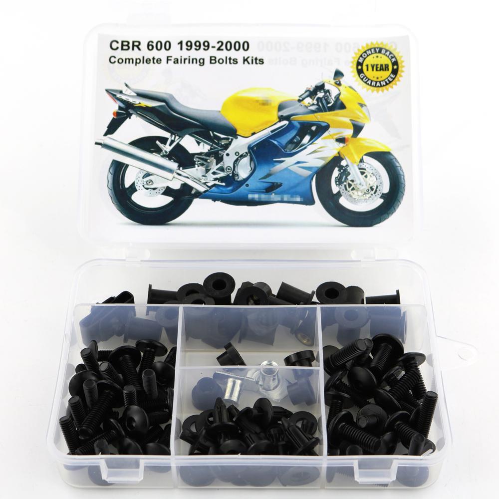 Tinka Honda CBR 600 CBR600 1999 2000 Motociklo Apdangalų Pilnas Komplektas Varžtai Rinkinys Apdailos Klipai Veržlės Varžtas Plienas