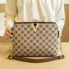Women's Diagonal Shell Bag Classic Vintage Print Bag Light Luxury Large Capacity Single Shoulder Chain Hand Bag