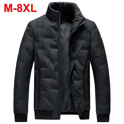 Winter Jackets Men Padded Coat Thicken Warm Parkas Loose Casual Stand Collar Parkas Big Size Black Jackets 7XL