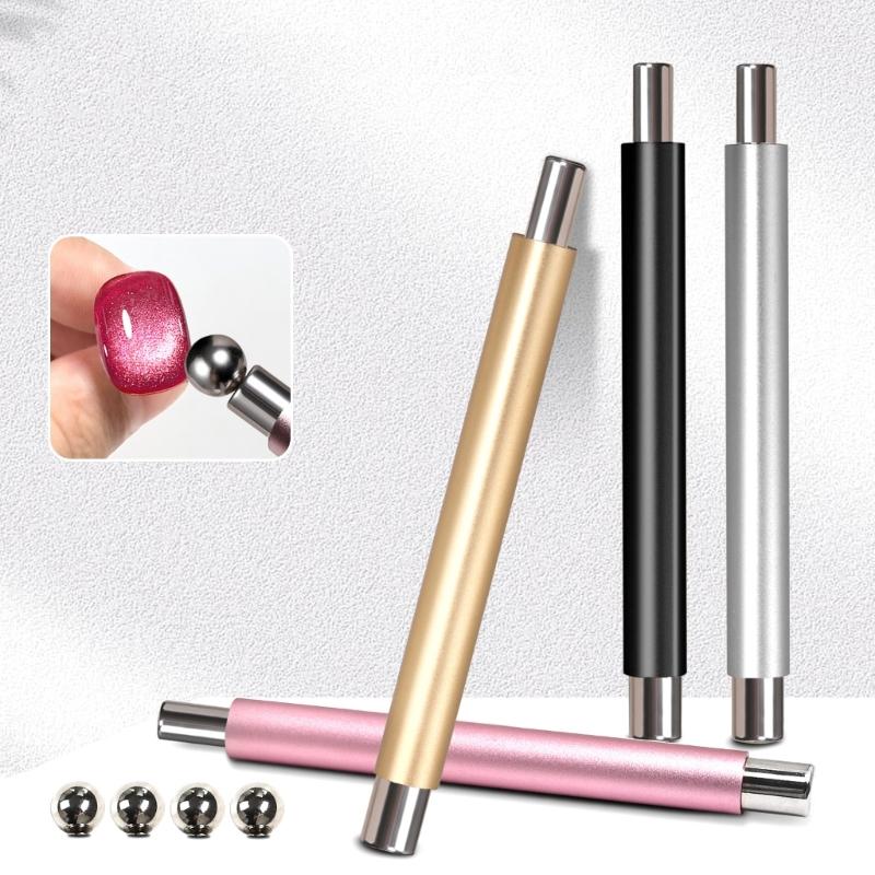 2-in-1 Magnetische Nägel Design-Stab Stabile Aluminiumkonstruktion Schnelle Textur Kompakt Für Kreativität Unterwegs