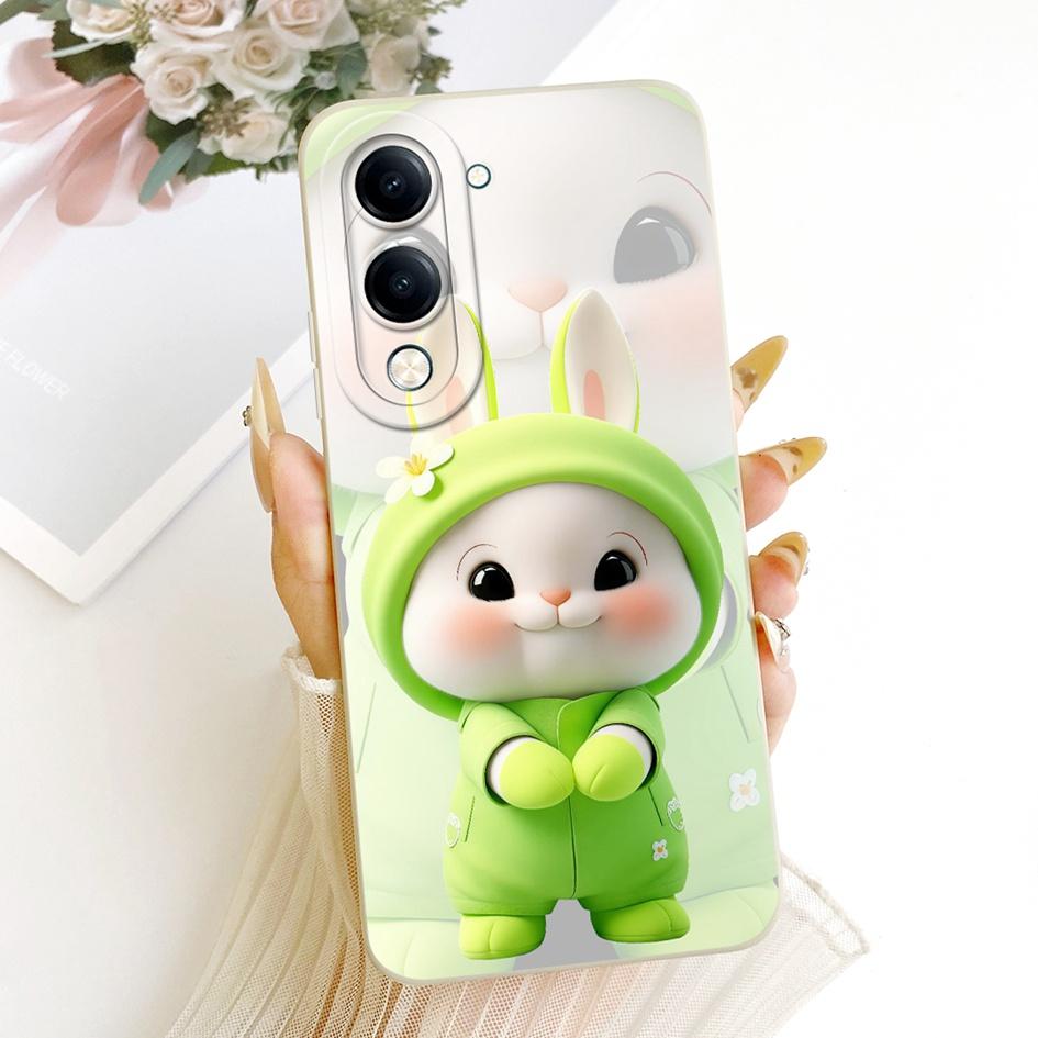 Case For Vivo Y04 Y29s Y19e Y19 2025 Cover V2430 V2446 V2432 Cute Cartoon Cat Rabbit Soft Cover For Vivo T4 Lite V2509 Protector