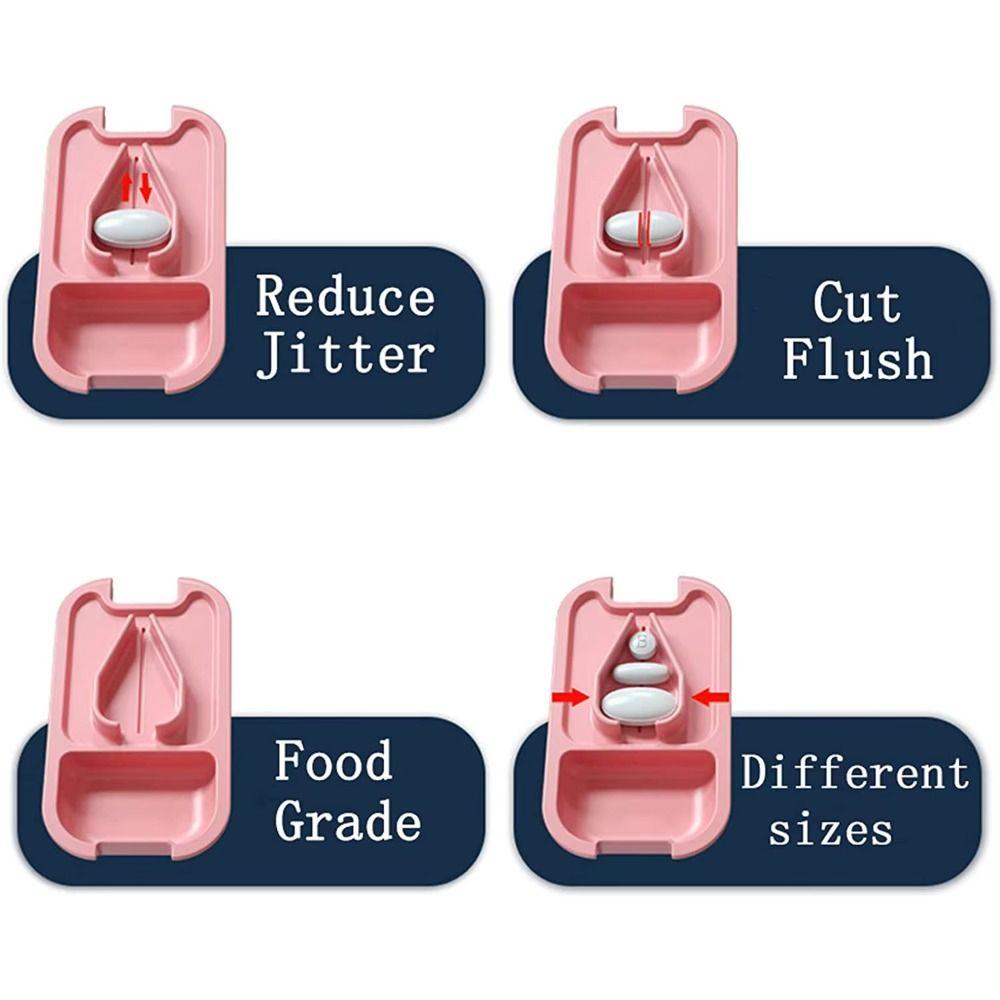 Portable Pill Splitter 2 In 1 Tablet Divider Organizer Durable Pill Cutter  Small or Large Pills