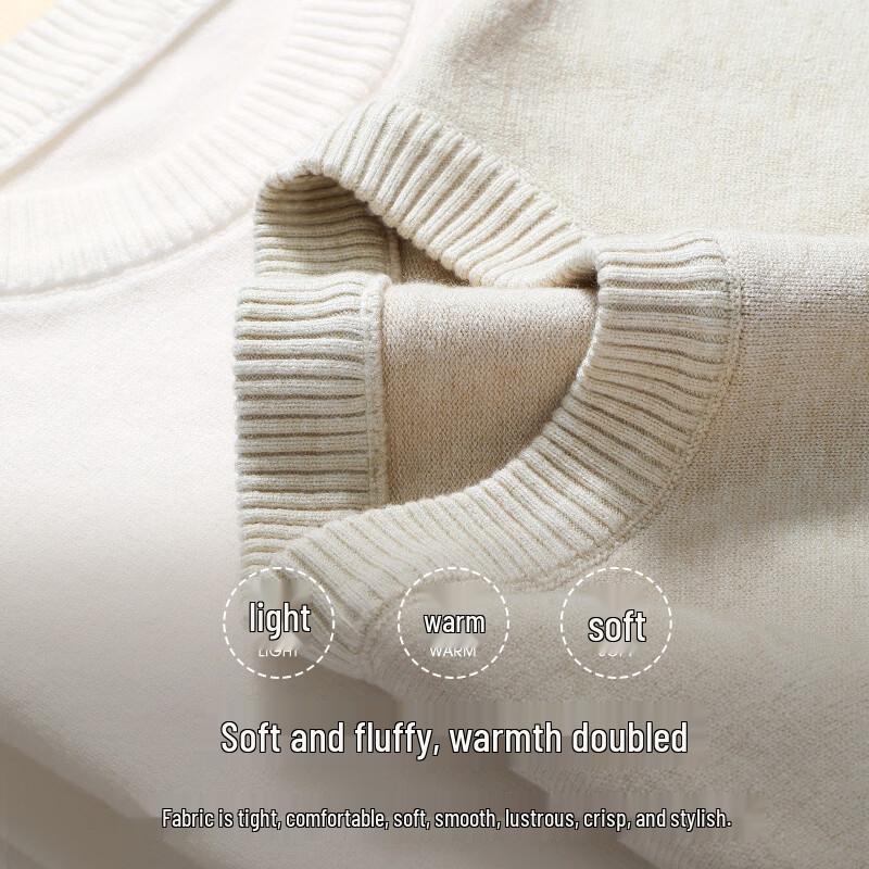 Hodo Men's Heavyweight Round Neck Knit Sweater