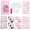 120 stuks Kleurrijke Press-On Nagels Glanzende Afwerking Kinder Press-On Nagels Nep Nageltips voor Kinderen