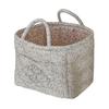 Boho Fabric Laundry Basket Floral Print Quilted Storage Basket Portable Folding Basket Bag with Handles for Home Clothes And Sundries