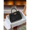 Kazilan Kelly crocodile pattern cowhide bag second generation Keli bag versatile premium portable shoulder messenger women's bag