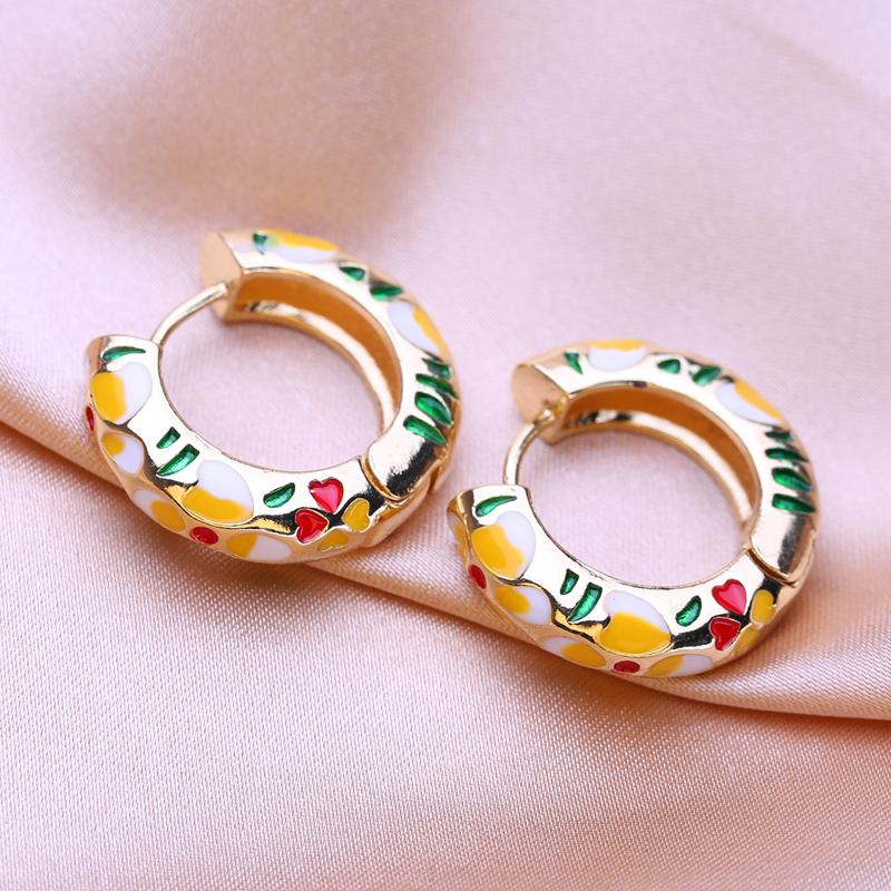 KNIKOO Kulaté klipsové náušnice pro ženy Módní kruhové náušnice Šperky na svatební dárky Náušnice