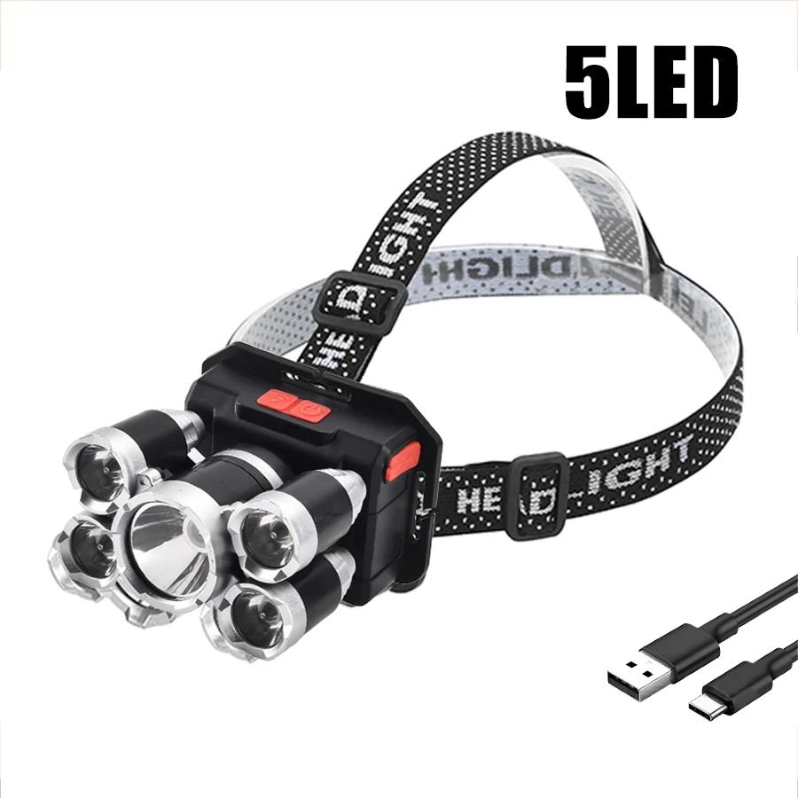 Ultra Bright LED Portable Headlight Rechargeable 18650 Battery Fishing Hunting Head Flashlight Outdoor Camping Emergency Lantern