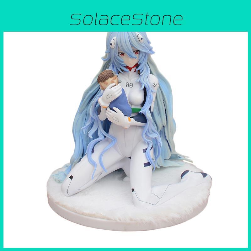 Hair Long Evangelion Blue Ayanami Rei Pvc Action Figures Model Toy Decoration