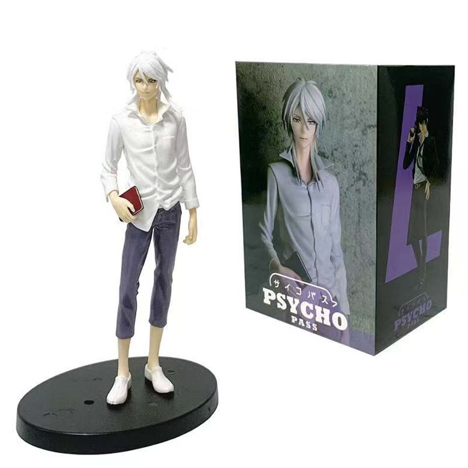 18cm Psycho-Pass Makishima Shogo Anime Figure Parade Kougami Shinya Action Figure Kagari Shuusei Figurine Model Doll Toy