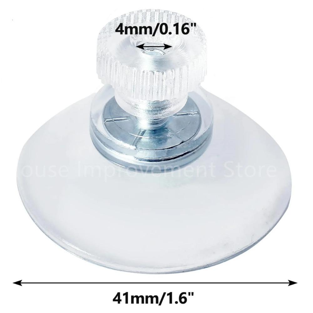5PCS Plastic Sucker Pad Holder 25/32/41/53 Mm with Screw Clear PVC Sucker Pads Extra Strong Suction Cup Glass Suction Holder