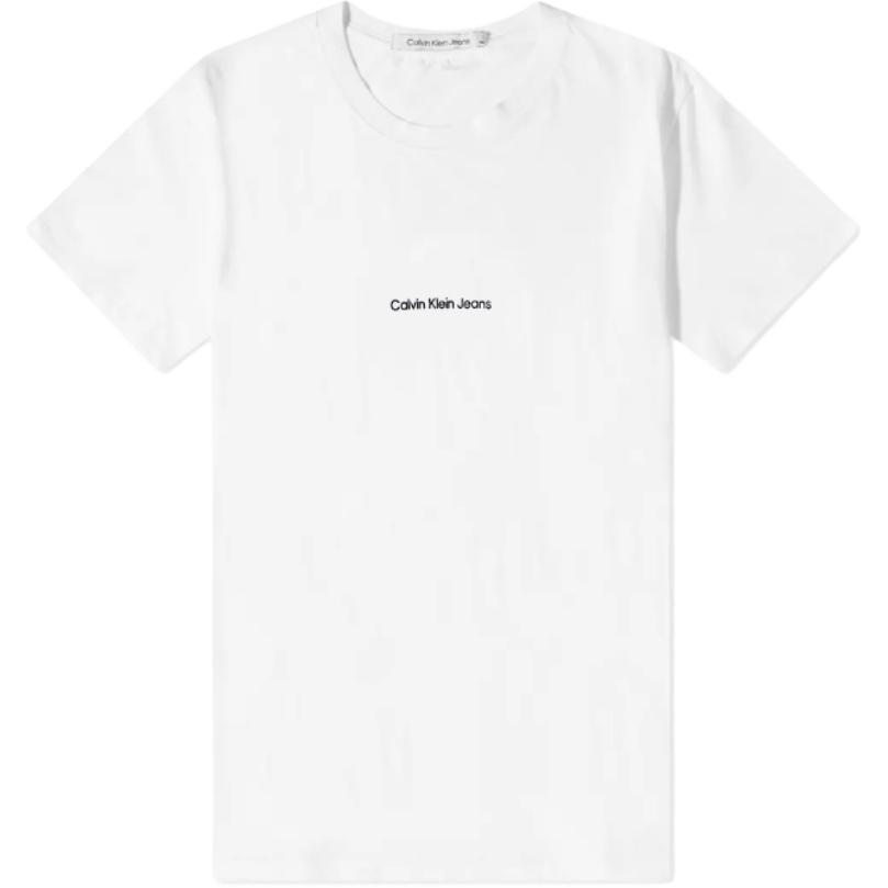 

Calvin Klein Футболка с коротким рукавом и круглым вырезом с логотипом Letter, мужская, белая J30J322848-YAF L