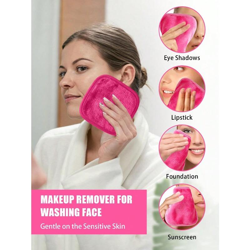1pcs Makeup Remover Pads Towel, Edged Design, Reusable, Soft & Moisturizing Cleansing Wipes