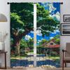 Summer Road Anti-mosquito Curtains for Living Room Partition Halloween Decoration Window Curtain Home Interior Curtains 2 Pieces