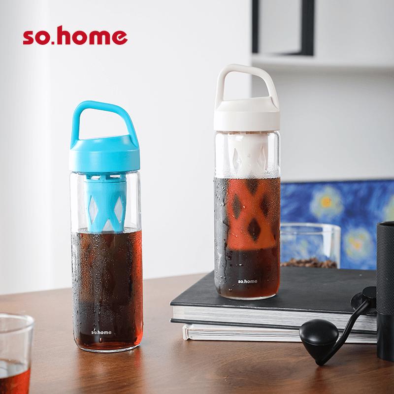 Sohome Portable Cold Brew Glass Tumbler with Tea Infuser