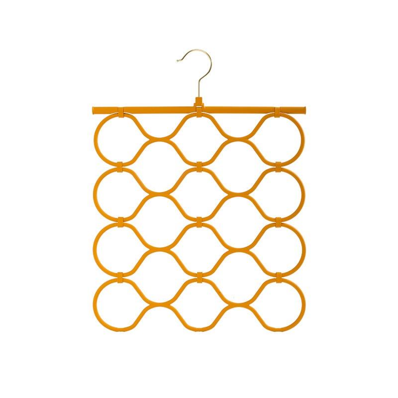 1 Stück Langlebiger Rattan-Geflecht Schalaufhänger Faltbarer Ring Schalhalter Eisen Ausstellungsständer Kleiderschrank Aufbewahrungshalter