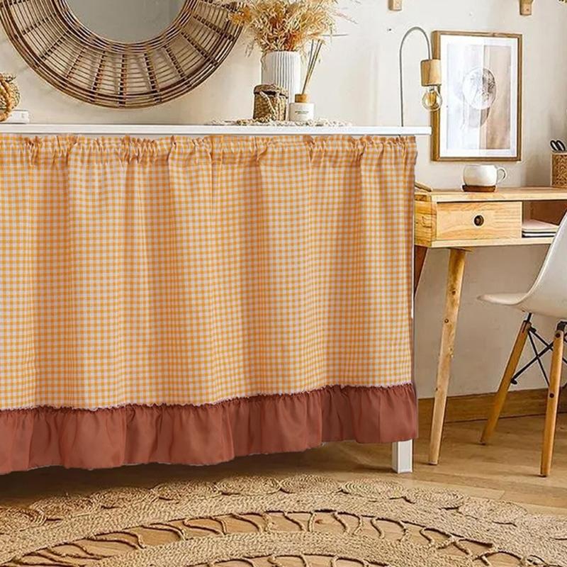 Reusable Polyester Shelf Curtain Easy Setups Sturdy Fabric for Home Decoration Space Management