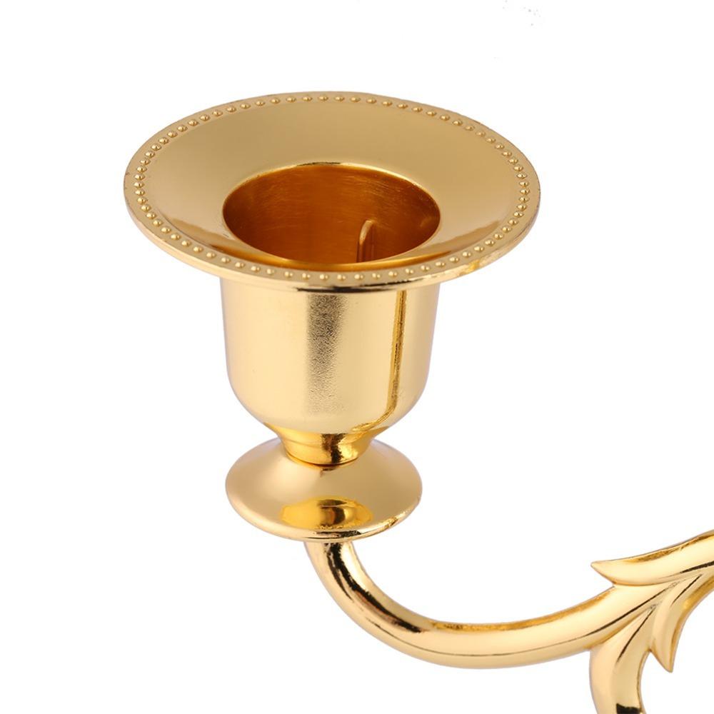 Gold Candle Candelabra 3 Arm Taper Candle Holder Candelabras Metal Candle Holder Holiday Party