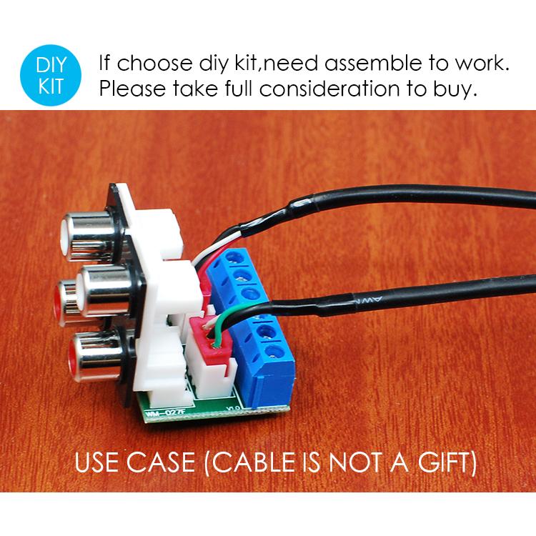 CIRMECH Four Channel RCA To Double 3Pin 2.54 Connector 3Pin 5.08 Connector for Stereo or Surround Audio SystemGood Product