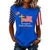 Womens Casual Crewneck Short Sleeve T Shirt Top with 250 Years and Print Flag Cross Graphic 1776 2026