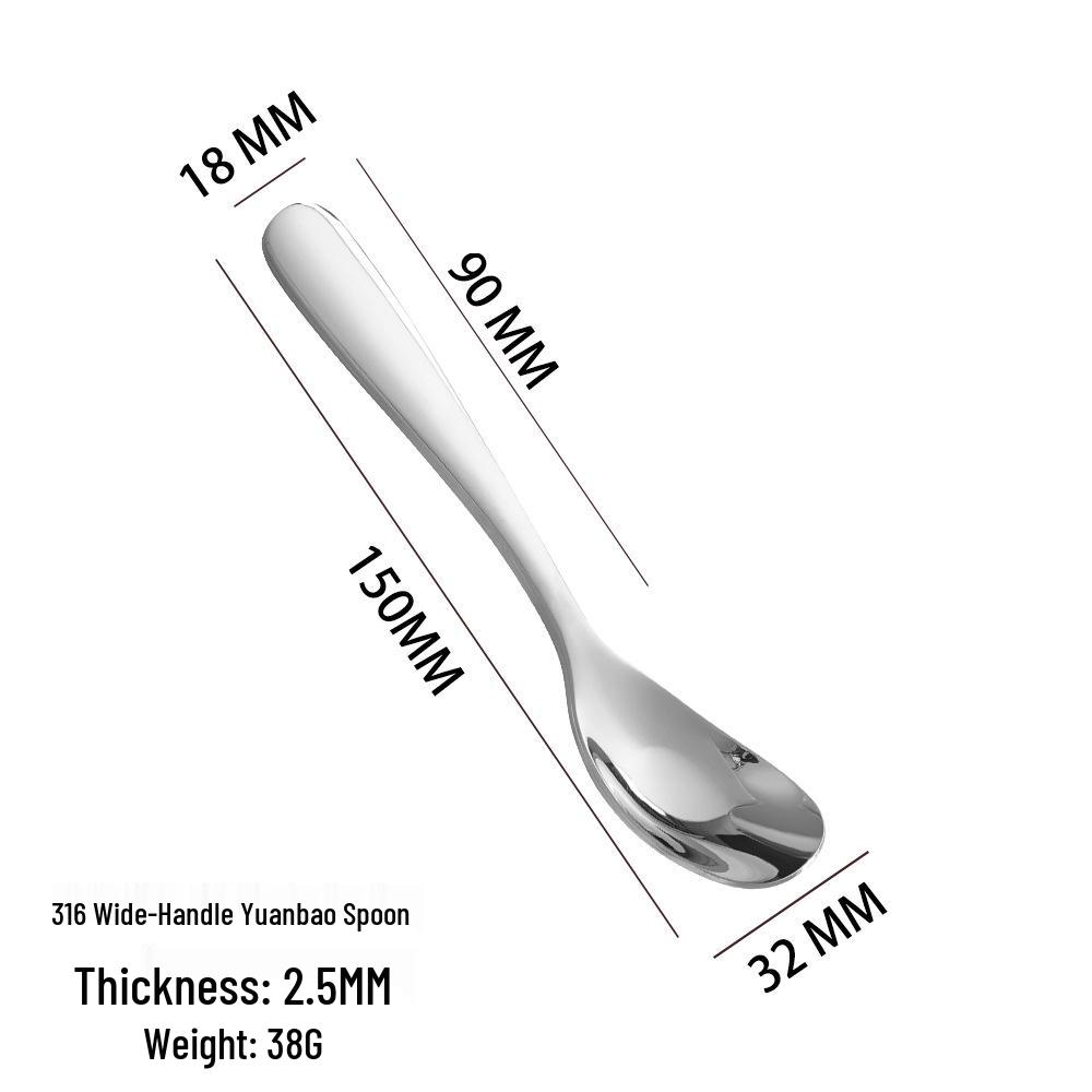 Kids' Cartoon Yuanbao Stainless Steel Spoon & Fork Set – Adorable Tableware for Baby Meals