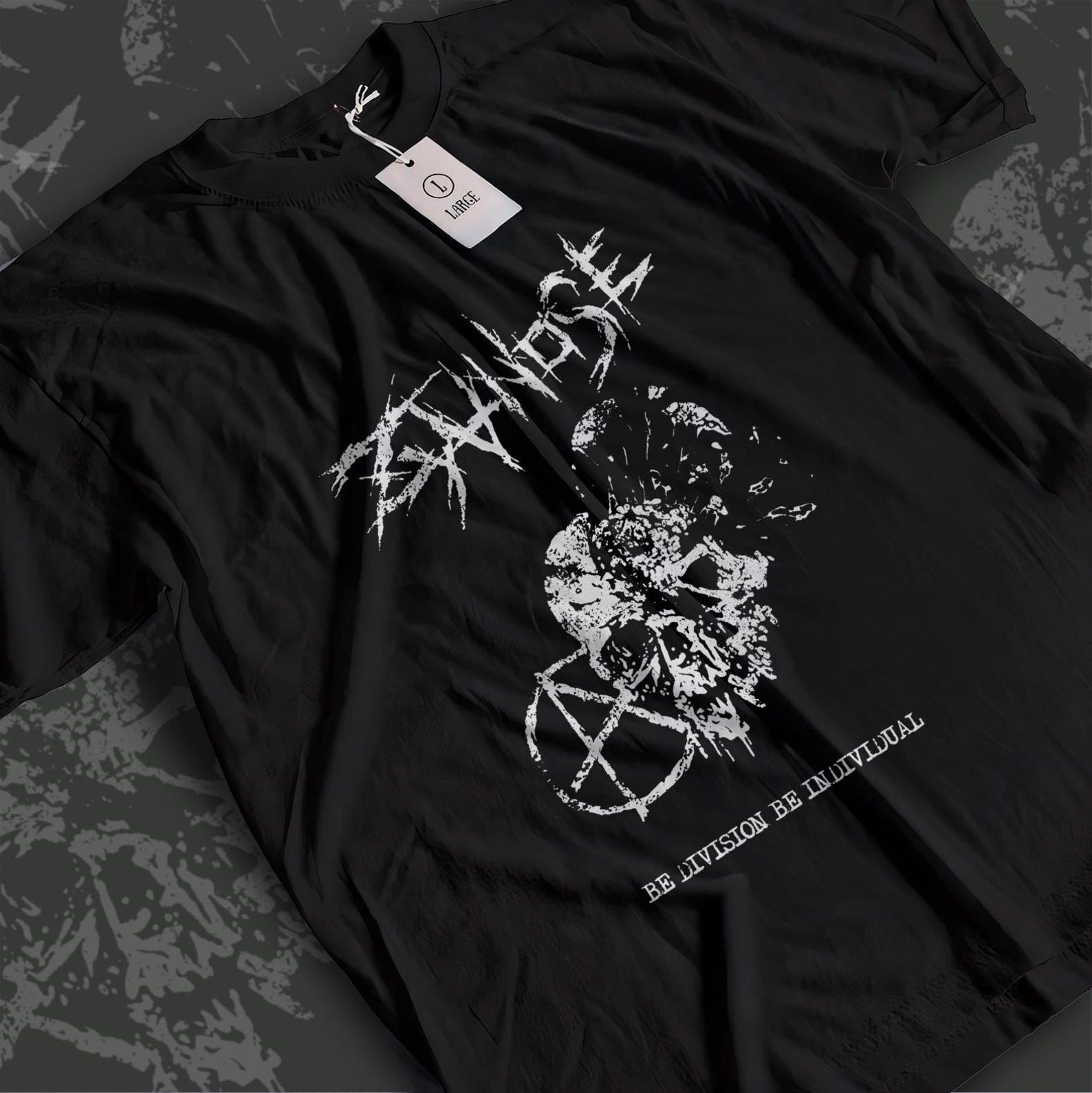 ZYANOSE Japanese Hardcore Punk T-Shirt - Skull Graphic Tee - Crust Punk Aesthetic - Unisex S to 5XL XL