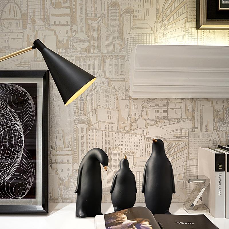 Pinguin-Ornamente im nordischen Stil, Wohnzimmer-Modellzimmer, Weinschrank, Büro, Fernsehschrank, kreative Dekoration, Kunstharz-Einrichtung