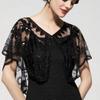 Bling Bling Sequins Tassel Shawls Retro Flapper Shawl Sequins Poncho Coat  Garment Accessories
