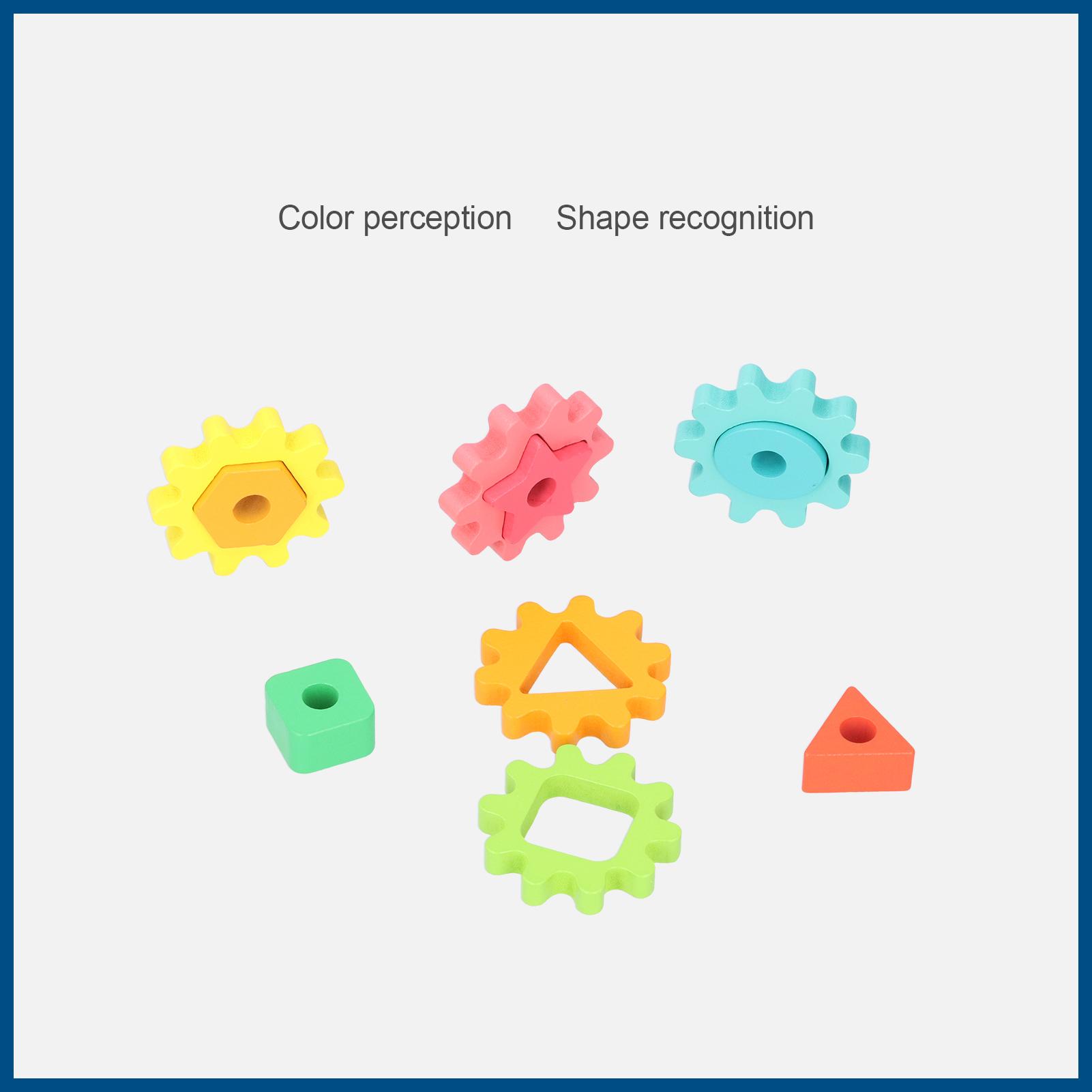 Children Gear Building Blocks Matching Game Kid   Shape Sorting Educational Toy