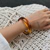 Fashion Resin Acrylic Bangle Bracelet 4 Styles Multi Layer Thin Bangle Round Shape Stacking Bangle Women
