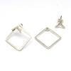 925 Sterling Silver Square Ear Jacket Earrings, Handmade  Front Back Earrings, Gift For Her