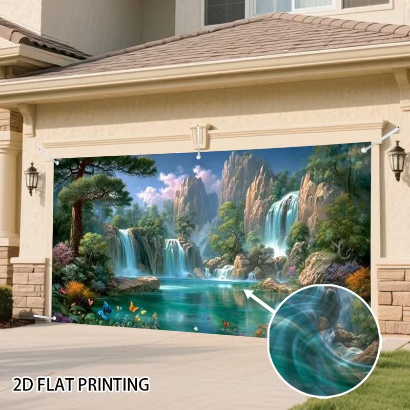 2D Enchanted Forest Lake Photography Background for Festival Decor