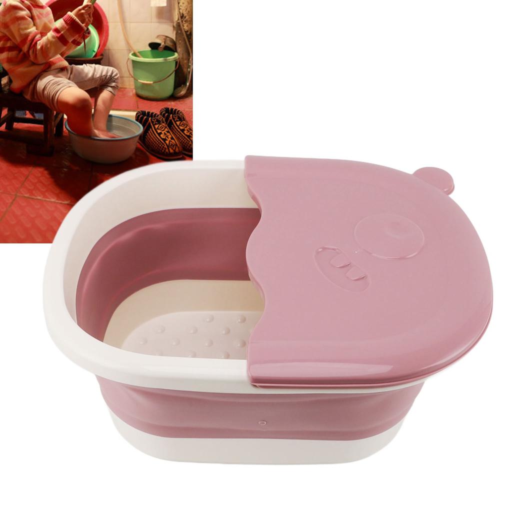Collapsible Foot Bath Basin for Kids Foot Soak Tub with Massage Acupoint Multifunction Collapsible Feeting Soak Tub