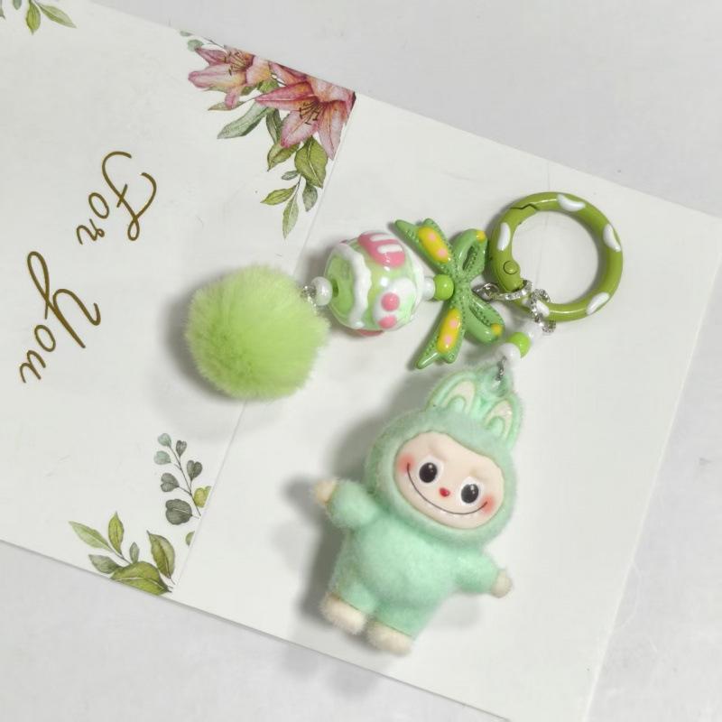 Breloc Fundă Flocking în Picioare 4,5CM Pandantiv Cadou Creativ de Pluș Pandantiv pentru Geantă